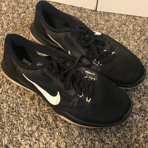 Nike training black tennis shoes